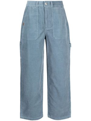 CHOCOOLATE pantalon en velours côtelé à coupe droite - Bleu
