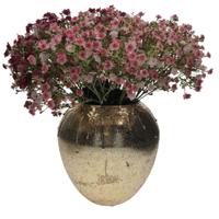 Vaas Oman Drip - goud - glas - druip effect - D26 x H26 cm - bloemenvaas Vaas Oman Drip - goud - glas - druip effect - D26 x H26 cm - bloemenvaas