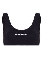 Jil Sander logo-print bikini top - Bleu