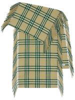 Burberry check-print cashmere scarf - Vert - thumbnail