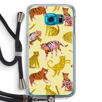 Cute Tigers and Leopards: Samsung Galaxy S6 Transparant Hoesje met koord