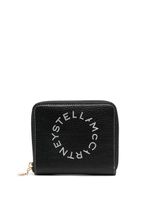 Stella McCartney portefeuille zippé à logo imprimé - Noir