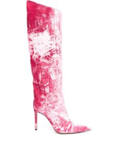 Alexandre Vauthier bottes en cuir de veau à talon aiguille - Rose