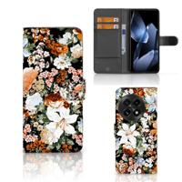 Hoesje voor OnePlus 13 Dark Flowers | Portemonnee hoesje