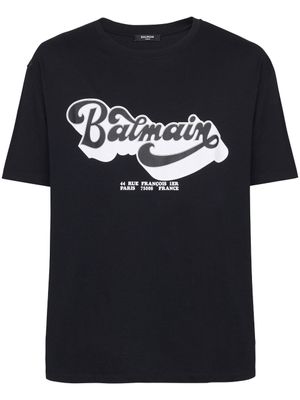 Balmain t-shirt à logo imprimé - Noir