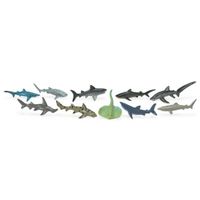 Plastic haaien dieren 10 stuks   - - thumbnail