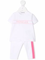 Moncler Enfant survêtement à logo imprimé - Blanc