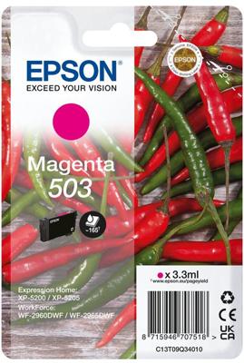 Epson inktcartridge 503, 165 pagina&apos;s, OEM C13T09Q34010, magenta