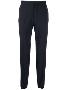 Zegna pantalon slim à chevilles élastiquées - Bleu