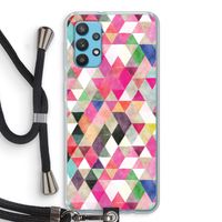 Gekleurde driehoekjes: Samsung Galaxy A32 4G Transparant Hoesje met koord