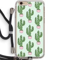Cactus Lover: iPhone 6 PLUS / 6S PLUS Transparant Hoesje met koord
