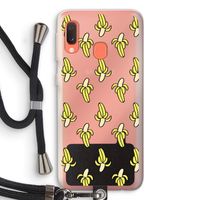 Bananas: Samsung Galaxy A20e Transparant Hoesje met koord