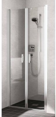 Kermi Liga pendeldeur 80x200 cm Helder Glas/Mat Zilver