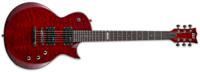 ESP Guitar Company EC-100QM STBC gitaar Elektrische gitaar 6 snaren Zwart, Kers
