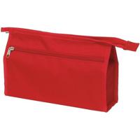 Toilettas/make-up tasje - rood - 28 x 18 cm - kinderen/volwassenen - Reis toilettas/etui