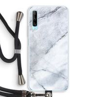 Witte marmer: Huawei P Smart Pro Transparant Hoesje met koord
