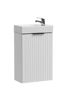 Comad Adele White toiletmeubel 40cm wit mat met witte wastafel 1 kraangat