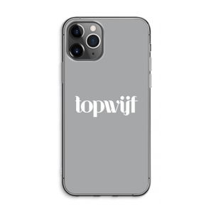 Topwijf Grijs Wit: iPhone 11 Pro Max Transparant Hoesje