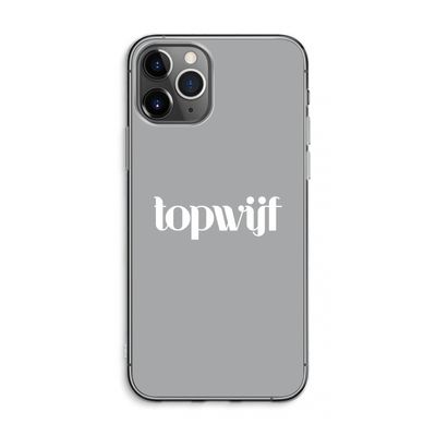 Topwijf Grijs Wit: iPhone 11 Pro Max Transparant Hoesje