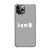 Topwijf Grijs Wit: iPhone 11 Pro Max Transparant Hoesje