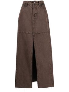 Reformation jupe longue Tazz en jean - Marron