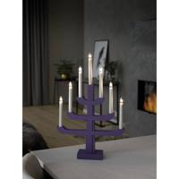 Konstsmide 3586-480 Kerstkandelaar Warmwit Gloeilamp Purper - thumbnail