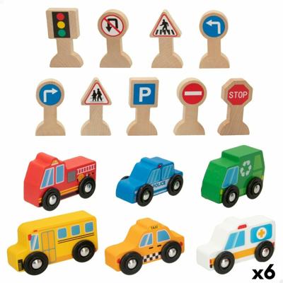 Voertuig Speelset Woomax 15 Onderdelen (6 Stuks)