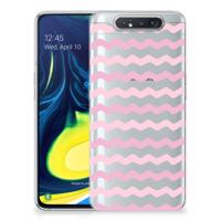 Samsung Galaxy A80 | TPU bumper | Waves Roze