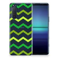 Sony Xperia 5II | TPU bumper | Zigzag Groen