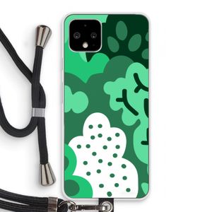 Bushes: Pixel 4 Transparant Hoesje met koord