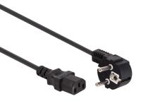 Voedingskabel zwart cee 7/7 90 graden c13 l 2.5 m h05vv-f 3g1.0 mm2 - Velleman