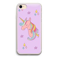 Roze eenhoorn: iPhone 7 Transparant Hoesje