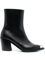 Alexander McQueen bottines Punk 75mm à bout contrastant - Noir