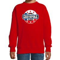 Have fear Czech republic is here / Tsjechie supporter sweater rood voor kids - thumbnail