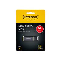 Intenso High Speed Line USB flash drive 64 GB USB Type-A 3.2 Gen 1 (3.1 Gen 1) Zwart, Geel - thumbnail