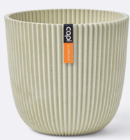 Pot bol groove 21x20 cm sawdust white - Capi europe