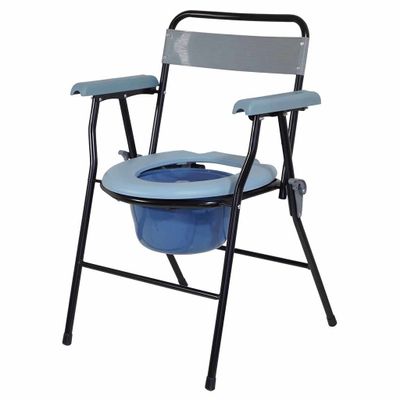 Opvouwbare Toiletstoel / Postoel | Met toiletemmer | Inklapbaar | Grijs | VR252F