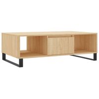 vidaXL Salontafel 104x60x35 cm bewerkt hout sonoma eikenkleurig