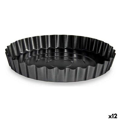 Oven Mould Kinvara Donker grijs Metaal Koolstofstaal Ø 28 cm 28,5 x 3,7 x 28,5 cm (12 Stuks)