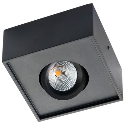 SG Cube Lux zwart 7W 3000K 560 lumen LED opbouwarmatuur dimbaar en kantelbaar in alle richtingen