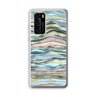 Watercolor Agate: Huawei P40 Transparant Hoesje