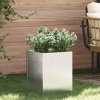 VidaXL Tuin bloempot gegalvaniseerd staal 32 x 32 x 40 cm