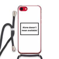 Alone: iPhone SE 2020 Transparant Hoesje met koord