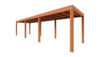 Trendhout Overkapping Palermo 955x255 cm- Plat dak- Hout- Trendhout
