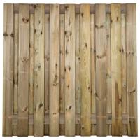 Minimale besteding! Grenen scherm Idaho 19 planks/15 mm RVS geschroefd 180x180 cm Betonschutting Constructie Gardenlux - Gardenlux