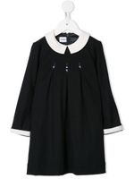 familiar robe à fleurs brodées - Noir