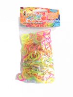 Loom Twister loombandjes glow in the dark junior rubber 603 delig - thumbnail