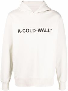 A-COLD-WALL* hoodie à logo imprimé - Tons neutres