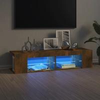 Tv-meubel LED-verlichting 135x39x30 cm gerookt eikenkleurig