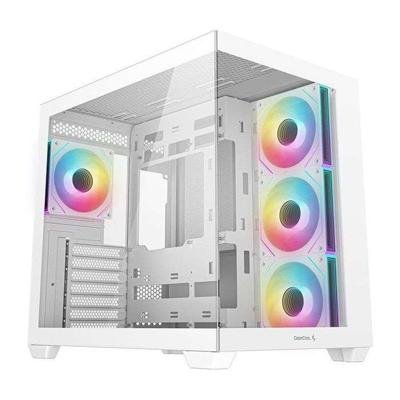 PC-behuizing - DEEPCOOL - R-CG530-WHADA4-G-1 - Mini Tower - Mini-ITX / Micro-ATX / ATX & Micro-ATX formfactor - 4 ARGB-ventilators - Wit